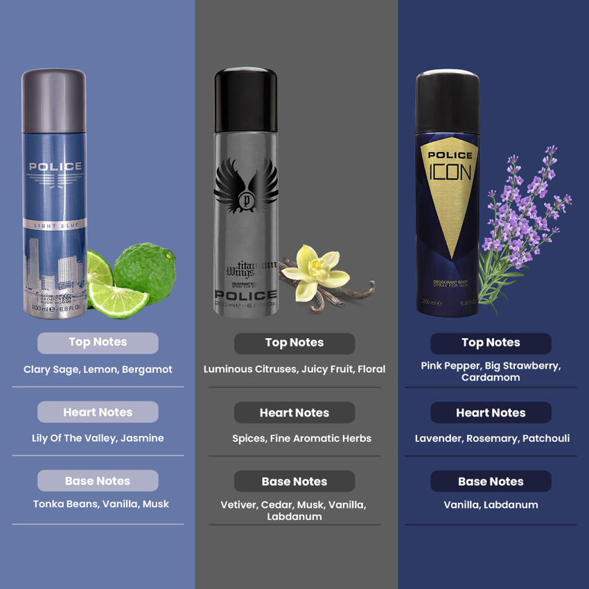 Light blue store deodorant spray