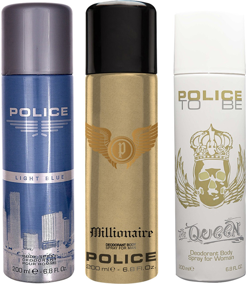 POLICE Light Blue Millionaire Homme To Be Queen Deodorant
