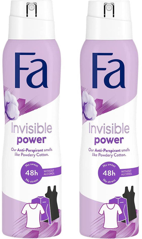 FA Invisible Power Powdery Cotton Deodorant Spray Pack Of 2