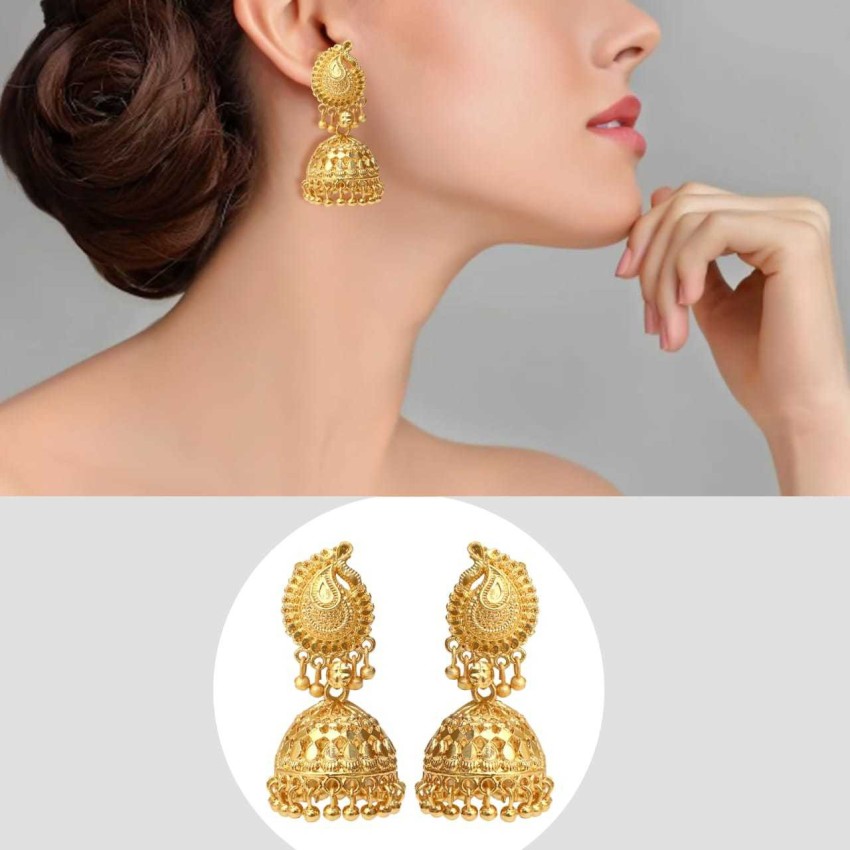 Latest Collection 5 Layer Latkan Jhumka earrings for Girls and Woman Brown  Color