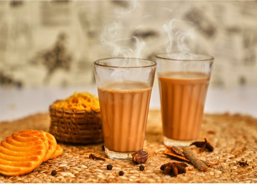 Indian Tea Glass Cutting Chai Glass 110 ml 6 PCs Thadi Tea Cups Clear Look