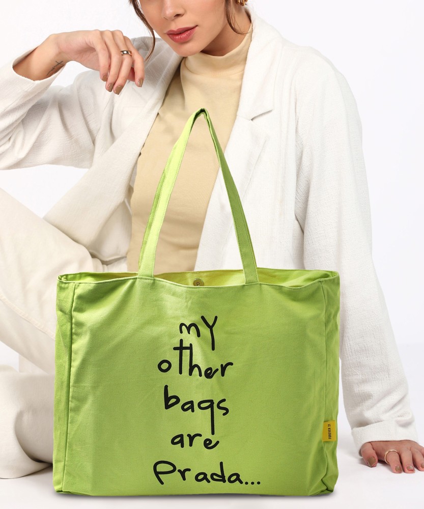 Buy FOREVER 21 Women Green Tote GREEN Online @ Best Price in India