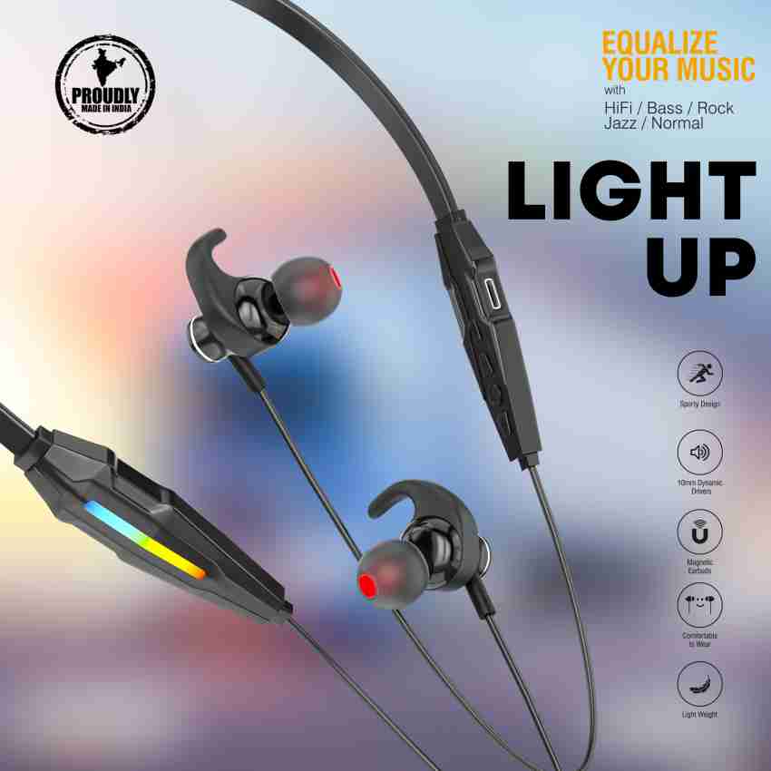 Headphones that light outlet up to the music