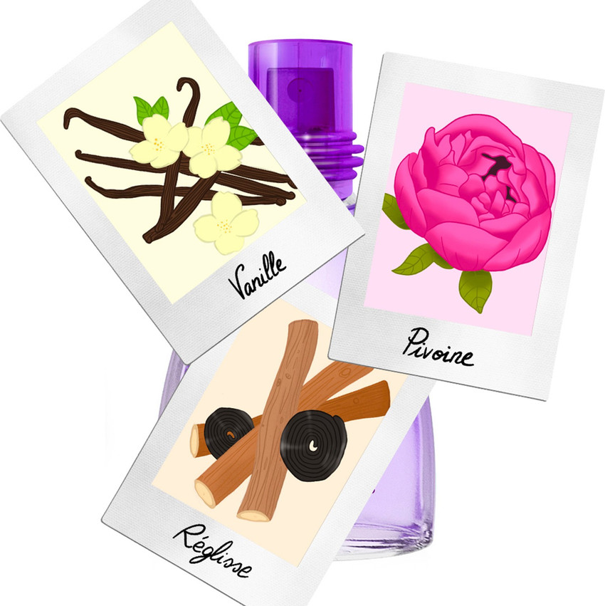 Perfume with purple on sale flower top