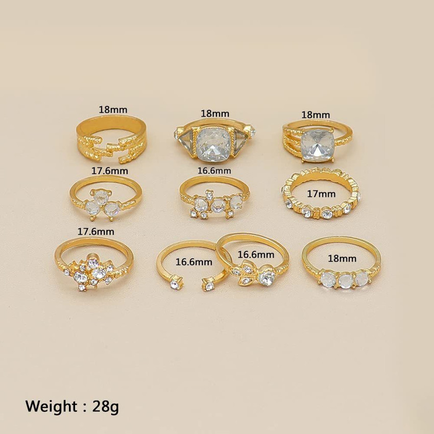 White stone ring clearance design for female