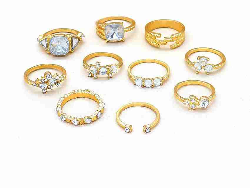 White stone ring best sale design for female