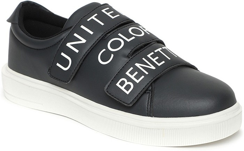 United colors of benetton black shoes sale