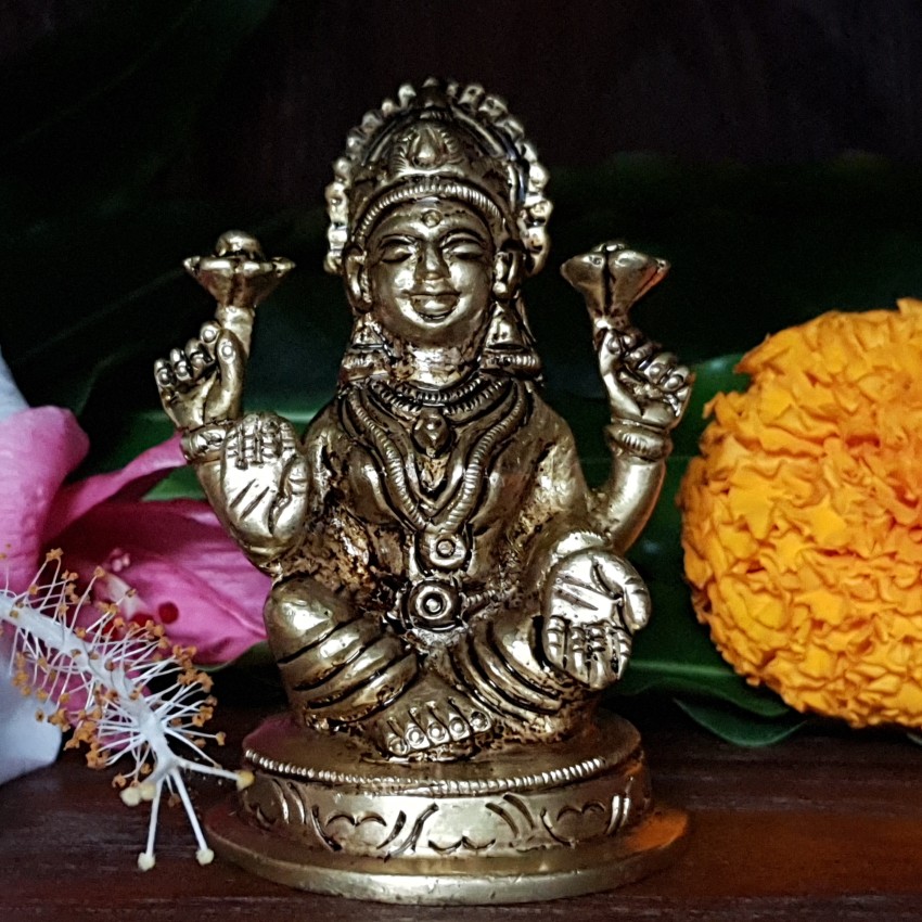 Divya Mantra Shri Lakshmi ji Hindu Diwali Pooja Murti Puja Articles God Brass  Statue Decorative Showpiece - 6.5 cm Price in India - Buy Divya Mantra Shri  Lakshmi ji Hindu Diwali Pooja
