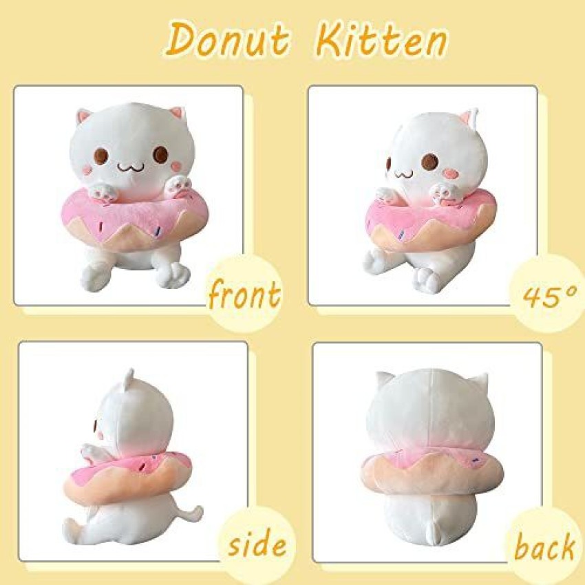 aixini Cute Plush Donut Cat Stuffed Animal, Super Soft Kawaii Cat