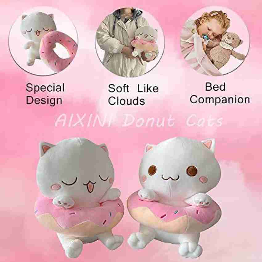 aixini Cute Plush Donut Cat Stuffed Animal, Super Soft Kawaii Cat