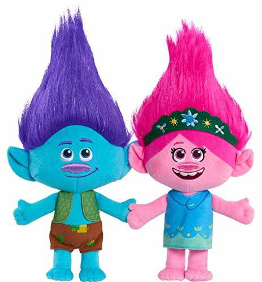 Just Play Trolls World Tour Poppy Branch Friendship Plush 2 Pack