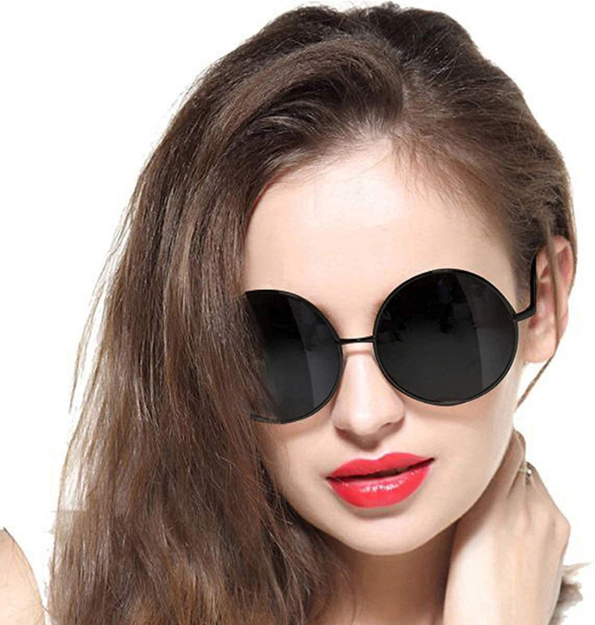 Black round sunglasses best sale womens
