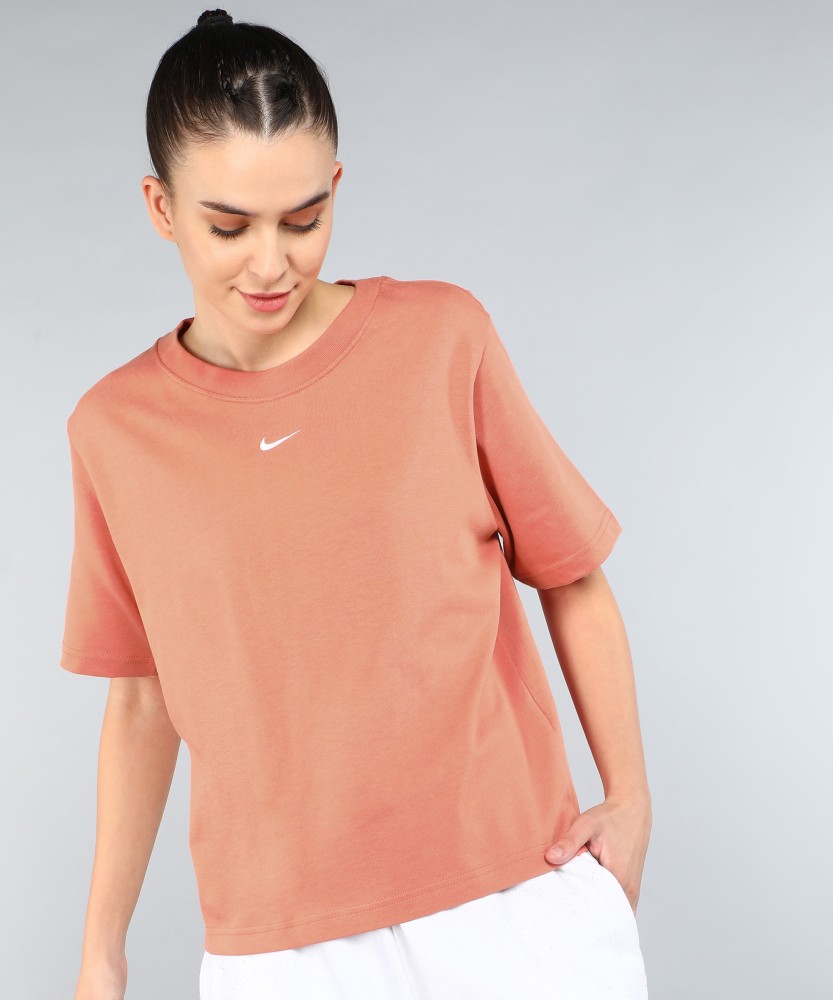 NIKE Women's Dri-Fit Miler Running Top-Peach-XS  Nike women, Womens  clothing websites, Short sleeve shirt women