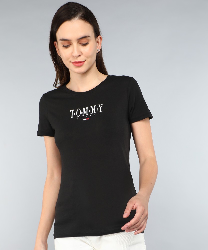 TOMMY HILFIGER - Women's circular logo T-shirt 