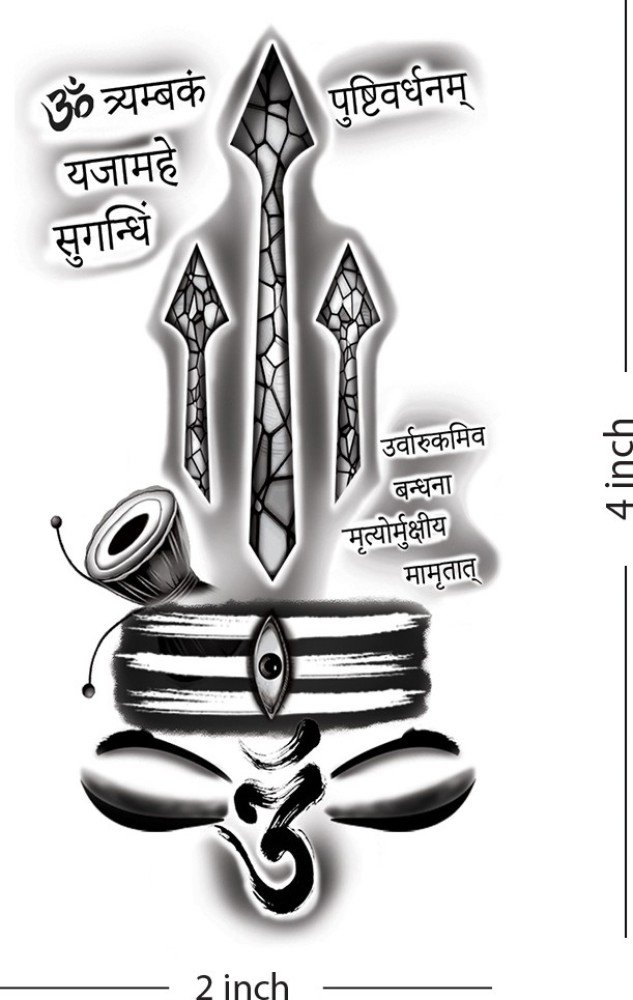 Graceful Trishul tattoos for Lord Shiva devotees