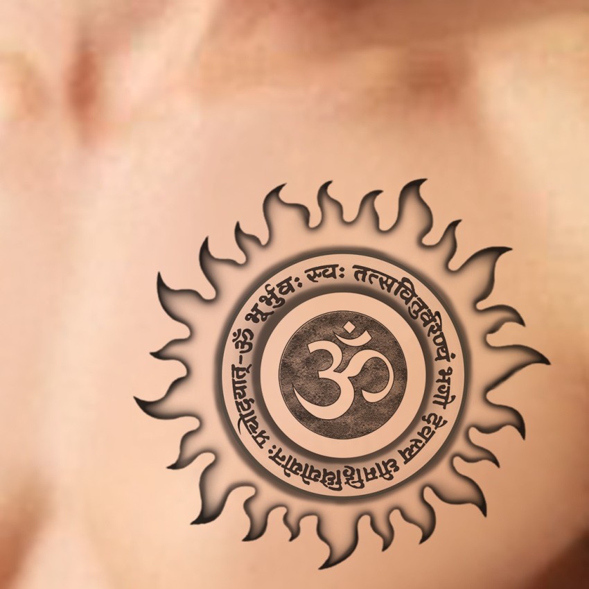Om In Sun Tattoo - Tattoo Ideas and Designs | Tattoos.ai