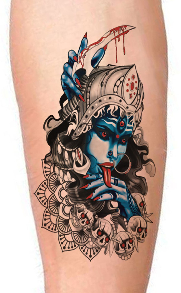 komstec Maa Kali Multicolor Tattoo Temporary Tattoo Stickers For Male And  Female Tattoo - Price in India, Buy komstec Maa Kali Multicolor Tattoo  Temporary Tattoo Stickers For Male And Female Tattoo Online