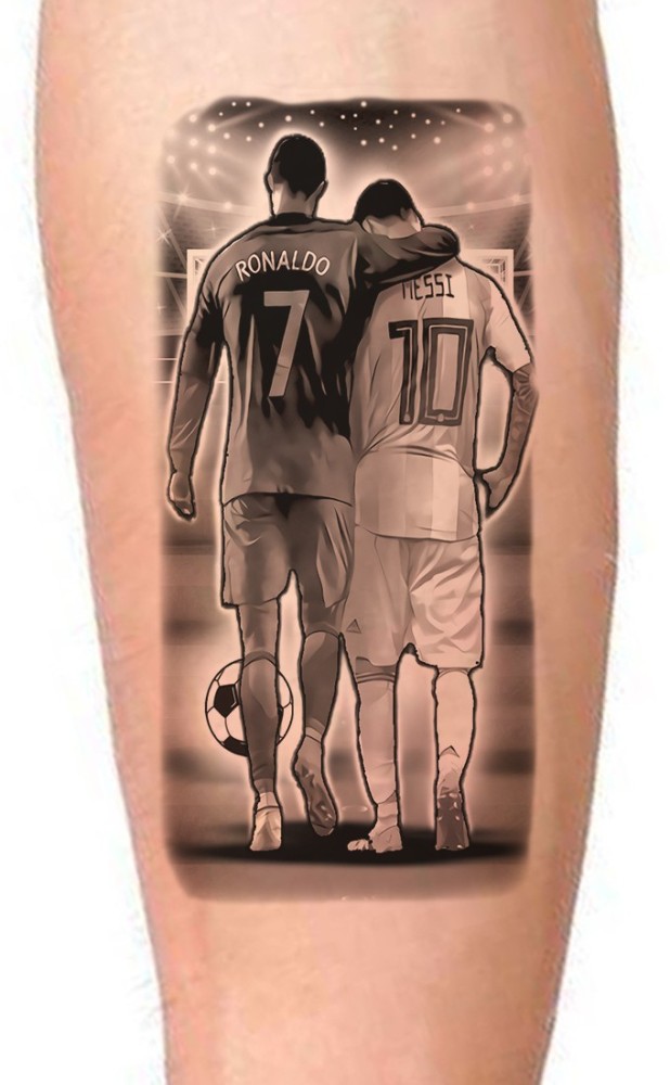 A fan of Argentina got a tattoo depicting Messi doing the Topo Gigio  celebration towards Netherlands manager Louis van Gaal and assistant   Instagram