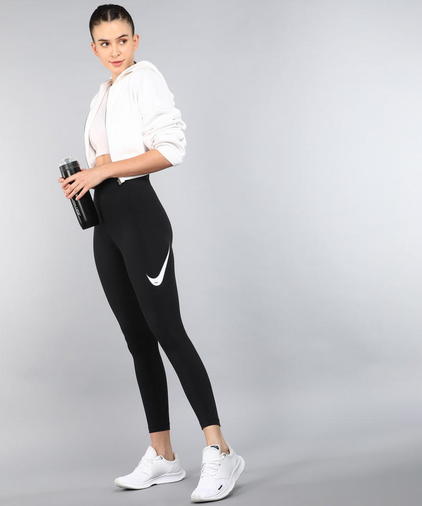 NIKE Solid Women Black Tights Buy NIKE Solid Women Black Tights