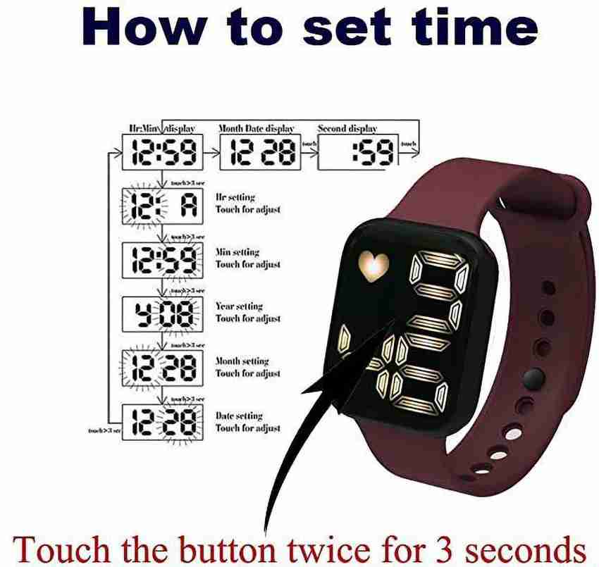 How to set time in led digital watch sales