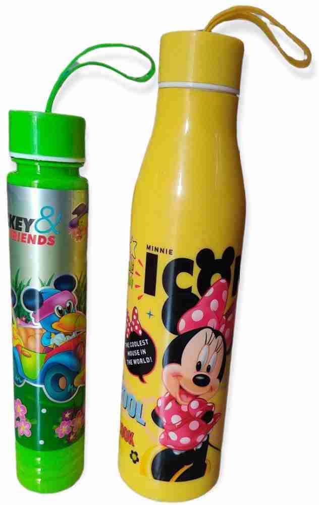 JEWEL Flipper Disney Sipper Bottle for school kids - Mickey & Minie Mouse  Cartoon 500 ml Water Bottles