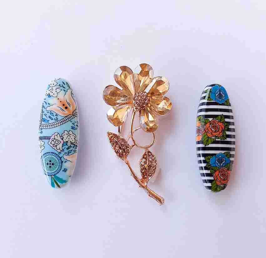SHUBHCREATION SAREE PIN DESIGN BROOCH PIN FOR WOMEN SAREE FANCY