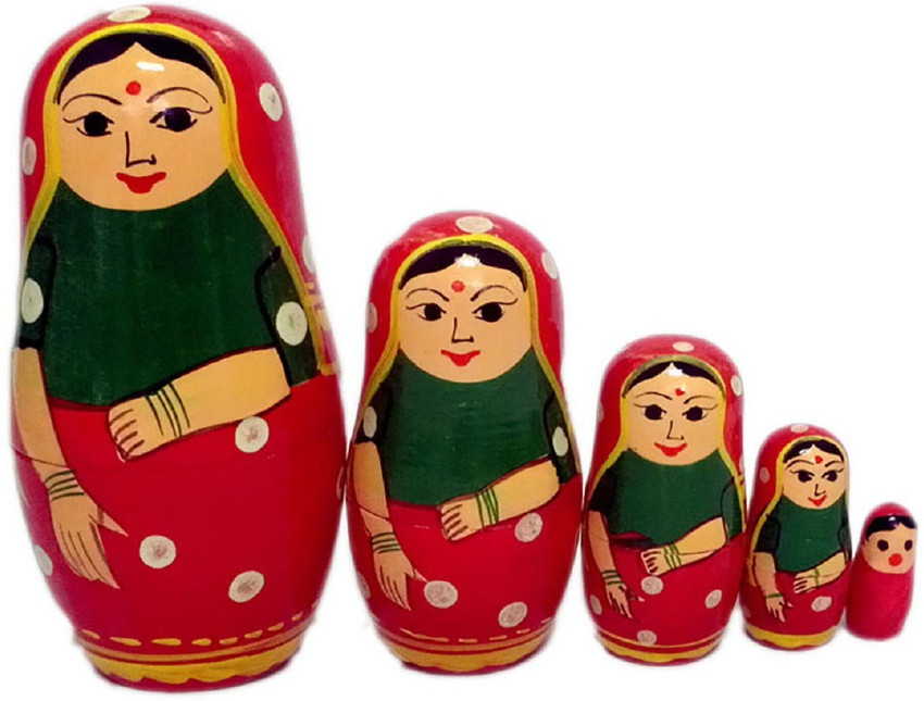 Funwood Games Indian Nesting Doll Set for Girls Indian Nesting