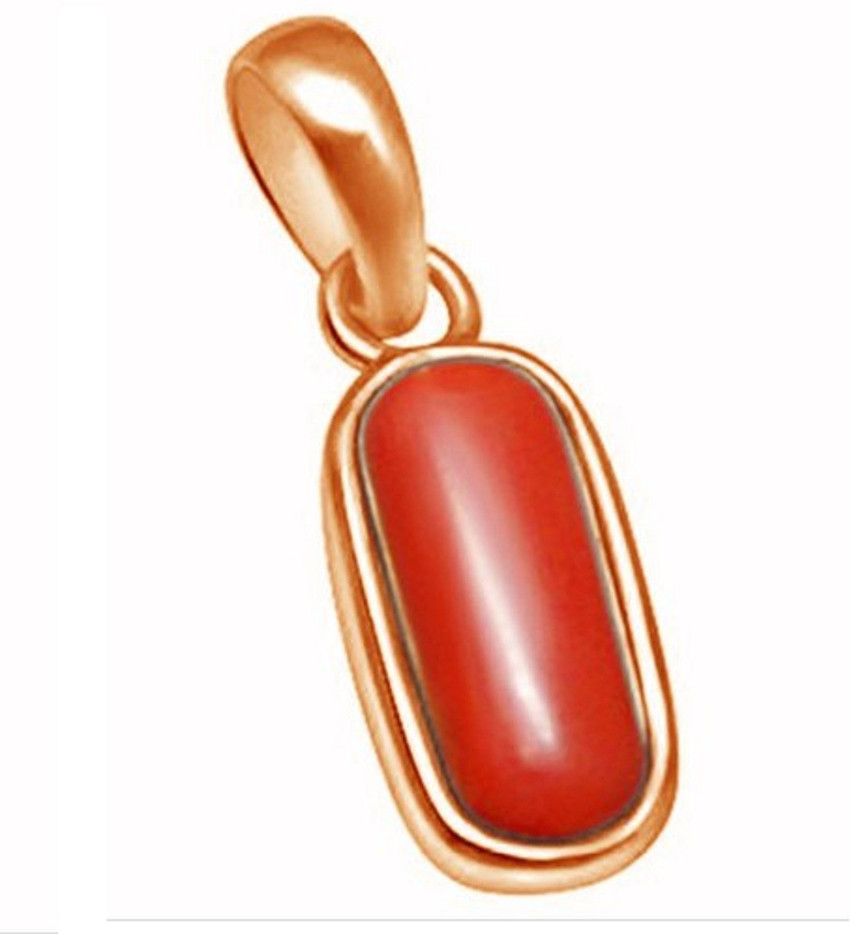 Red coral pendant online clearance