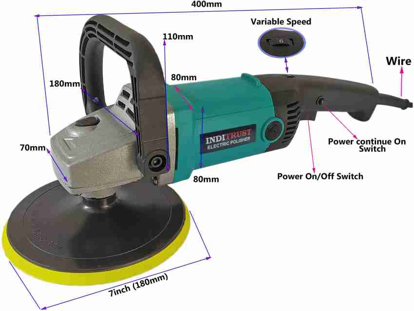 Car Polishing Machine, 220V 1500W 3000Rpm Car Buffer Polisher Variable  Speed Dual-Action Random Orbit for Car Polishing and Waxing