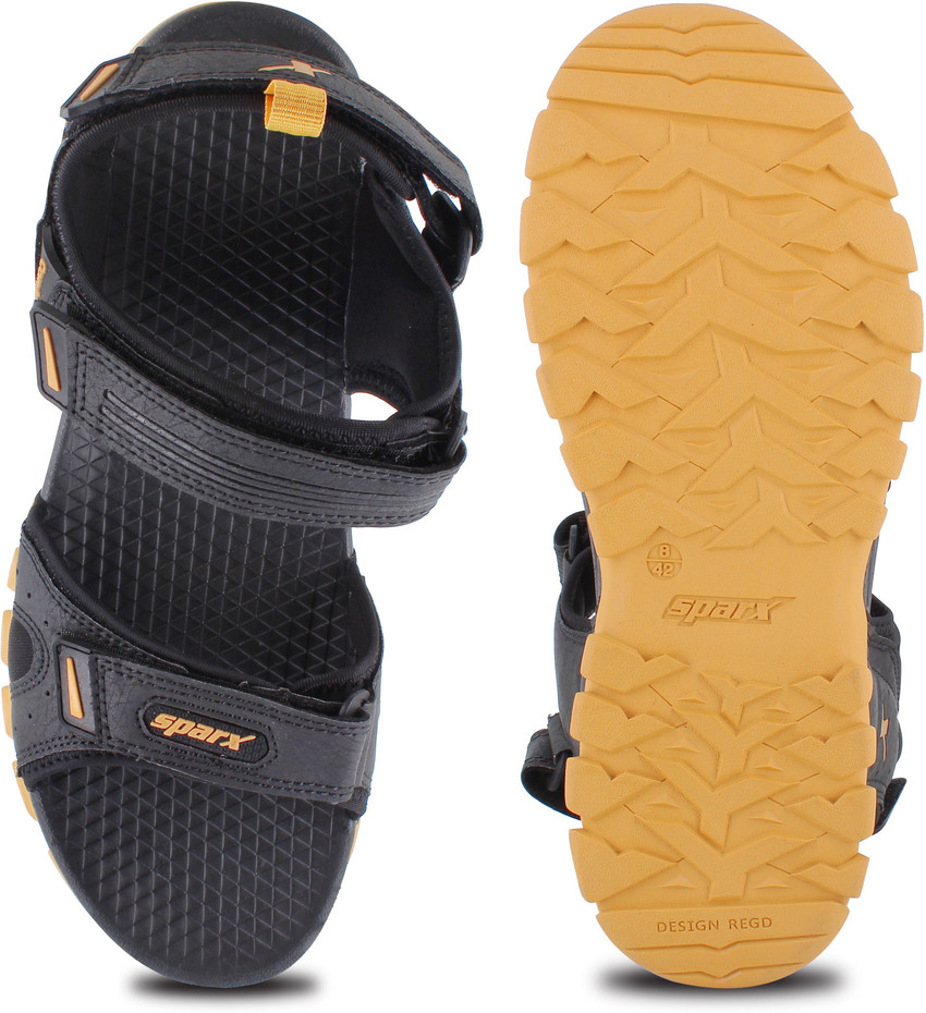 Sparx Men Black Gold Sandals Buy Sparx Men Black Gold Sandals