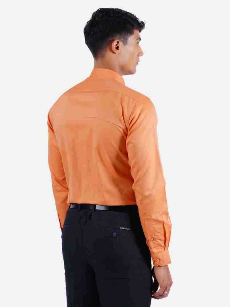 Ramraj Cotton Men Solid Casual Orange Shirt - Buy Ramraj Cotton Men Solid  Casual Orange Shirt Online at Best Prices in India