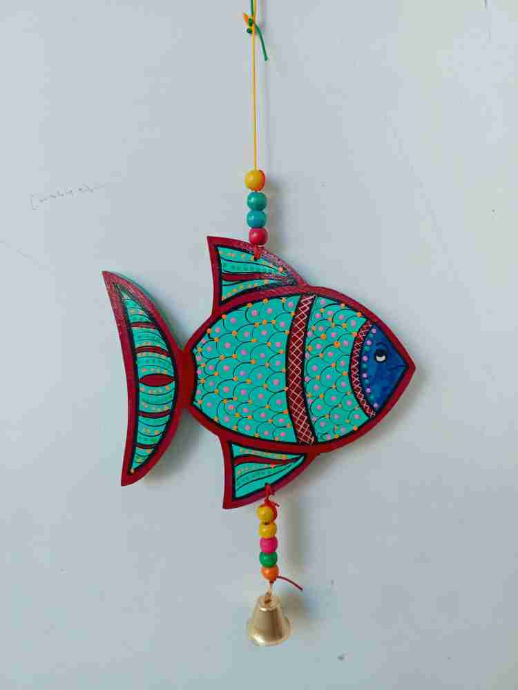gorvinu Wall Hanging Decorative Fish with Hand Made Art Work