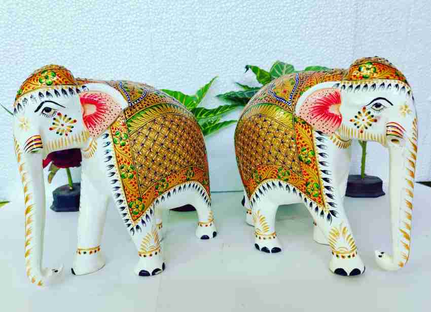 Multicolor Decorative Wooden Elephant, For Decoration, 1 at Rs 800