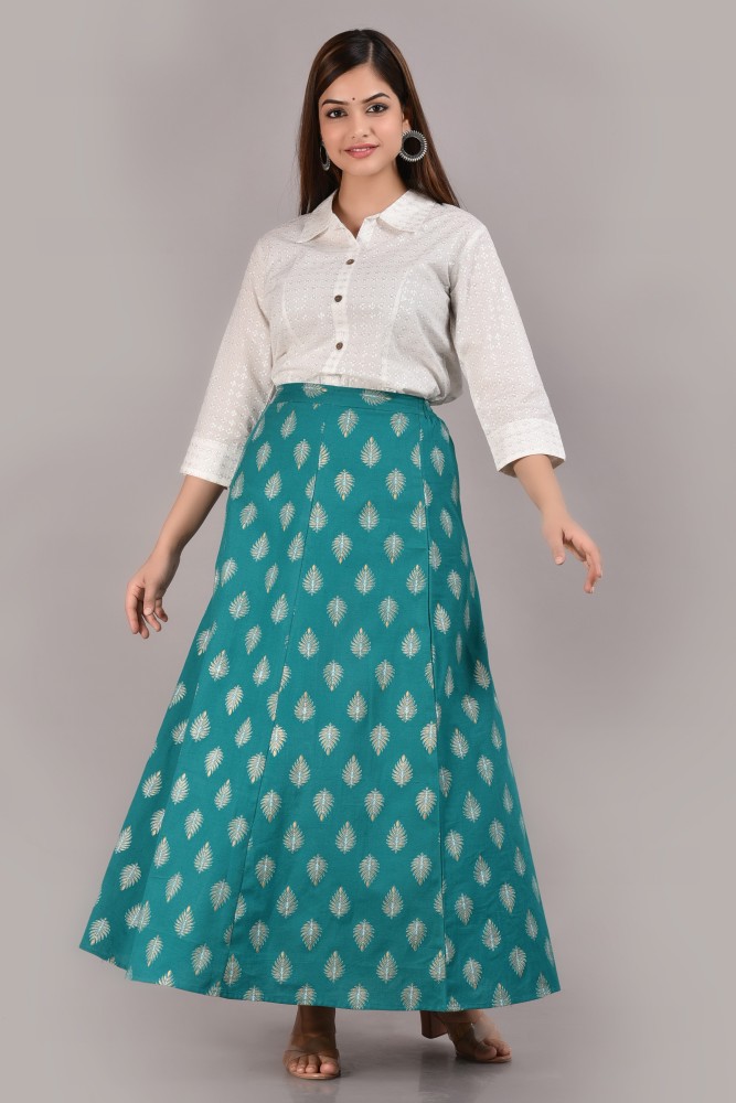 Blue skirt outlet ethnic