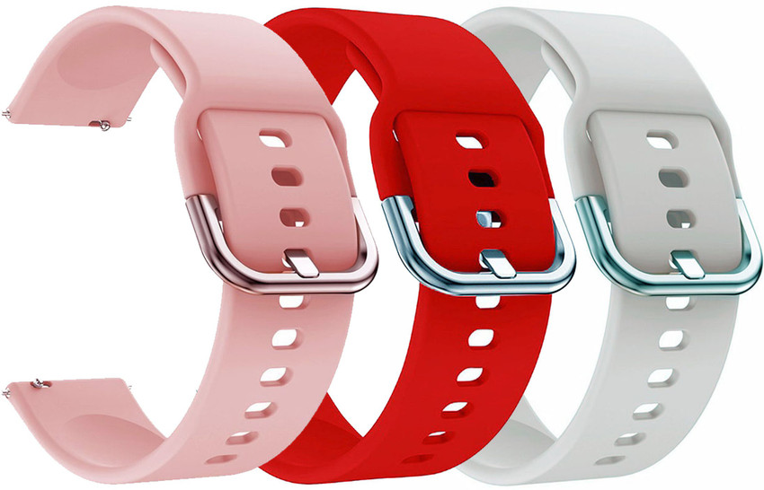 AOnes Pack of 3 Silicone Belt Metal Buckle for Noise Colorfit Pro 3 Colorfit Pro 4 Smart Watch Strap Price in India Buy AOnes Pack of 3 Silicone Belt Metal