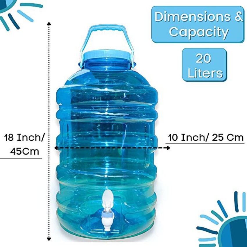 Blue Water Dispenser Bottle, Capacity: 20 Litre