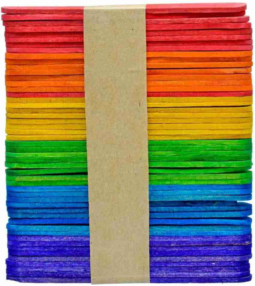 imtion ( 240 Pcs Coloured Wooden ice Cream Sticks multi color