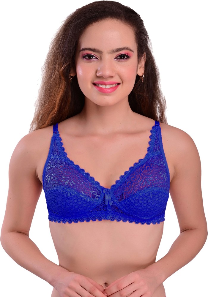 Buy Cotton lace Bra for Women's Non-Padded Non-Wired Full Coverage
