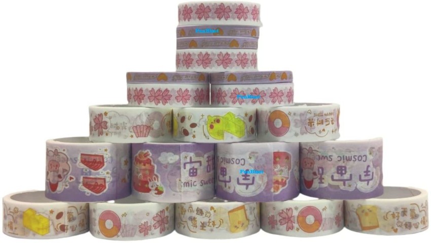 FunBlast Washi Tape Set, Cute Washi Tape Set, Designer Decorative