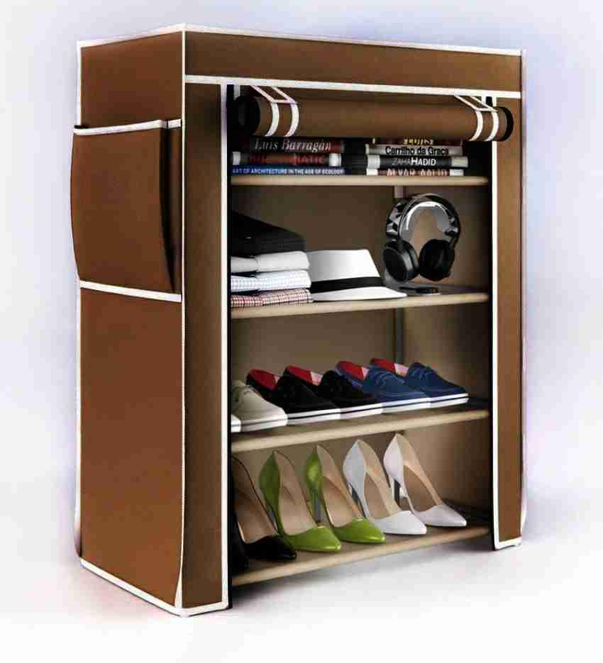 BuenoVida Shoe Rack, Shoe Stand, Shoes Stand For Home, Shoes Rack For Home  With Cover, Shoe Rack for Home Plastic, 9 Layer Shoe Organizer Plastic