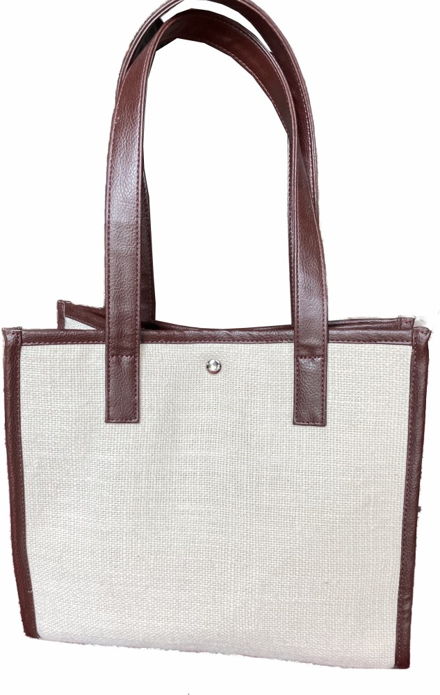 Thela Medium Tan Brown Leather with Zip Closure Tote bag for Women