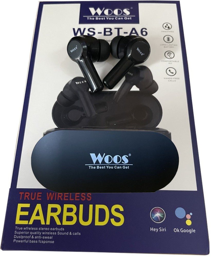 WOOS A6 Wireless Earphone Mini Bluetooth 5.0 Sound with Mic