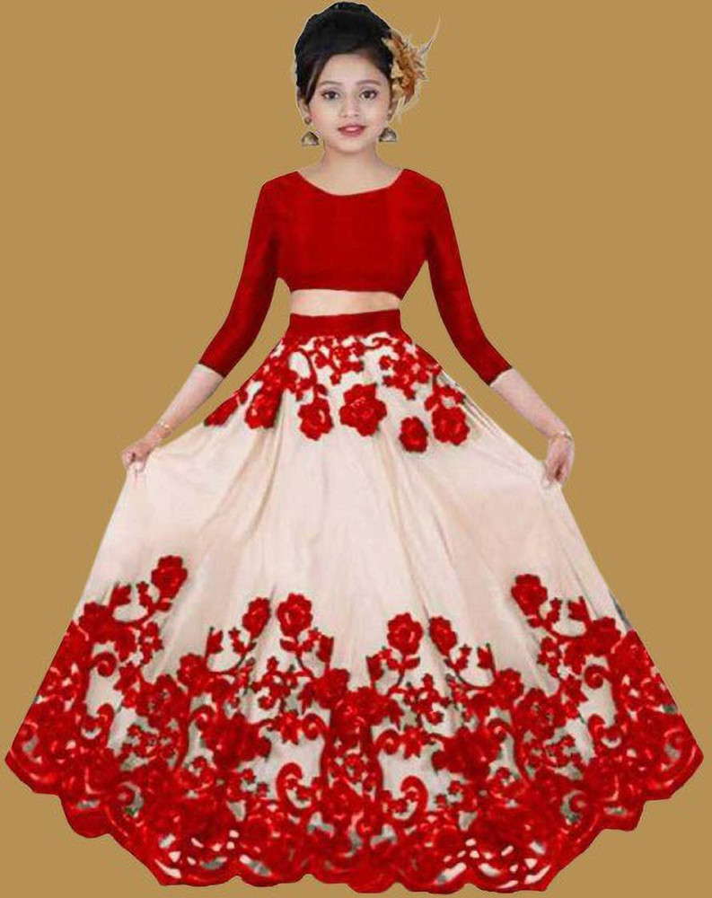 SHYAMALI FASHION Girls Lehenga Choli Ethnic Wear Embroidered