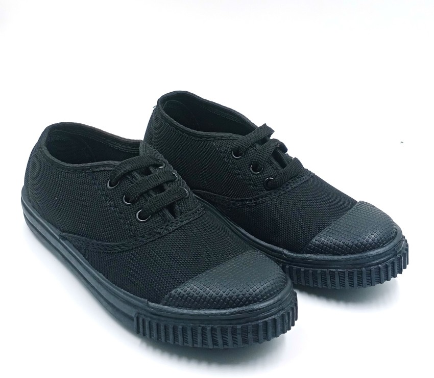 Girls black tennis outlet shoes