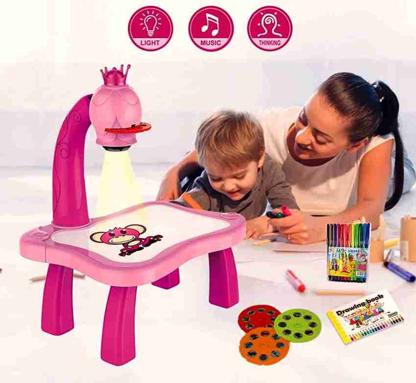 Gretal Projector Table Toy for Kids, Drawing Projector with Colors and  Drawing Book Price in India - Buy Gretal Projector Table Toy for Kids, Drawing  Projector with Colors and Drawing Book online