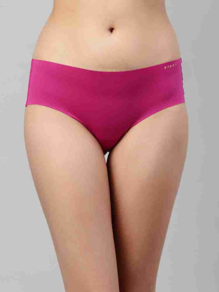 Buy Enamor Sweat Wicking PH40 Full-Coverage Mid-Waist Nylon Elastane  Seamless Women Hipster Pink Panty Online at Best Prices in India