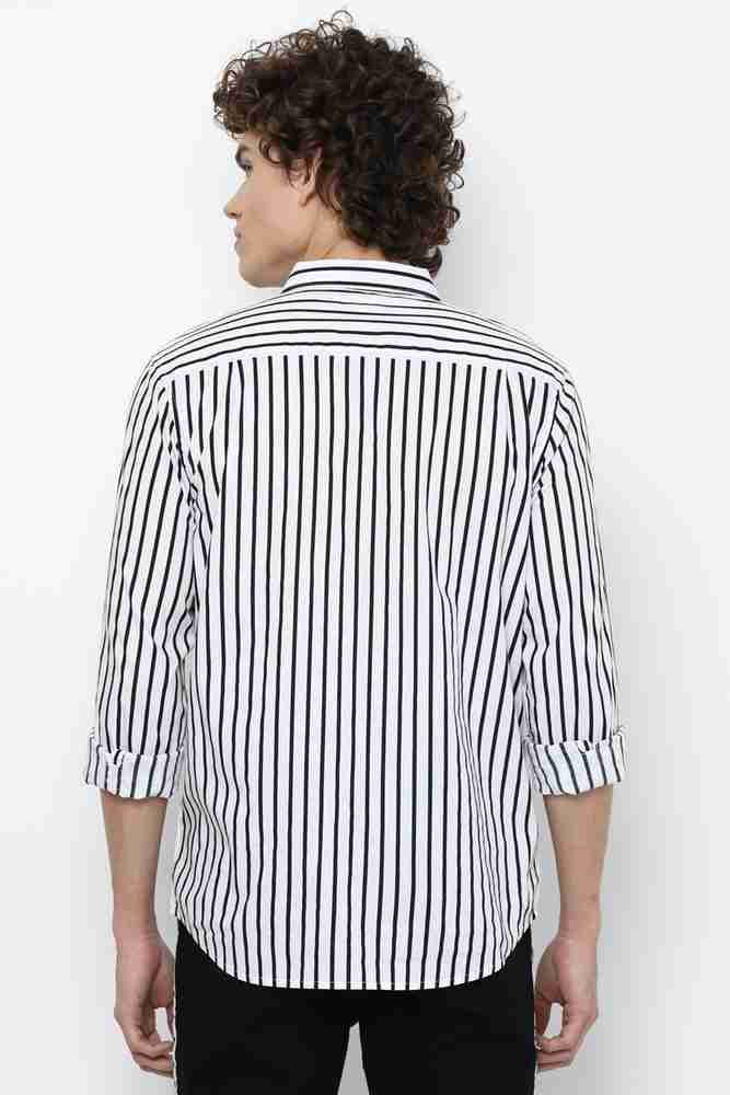 Black and white deals striped shirt h