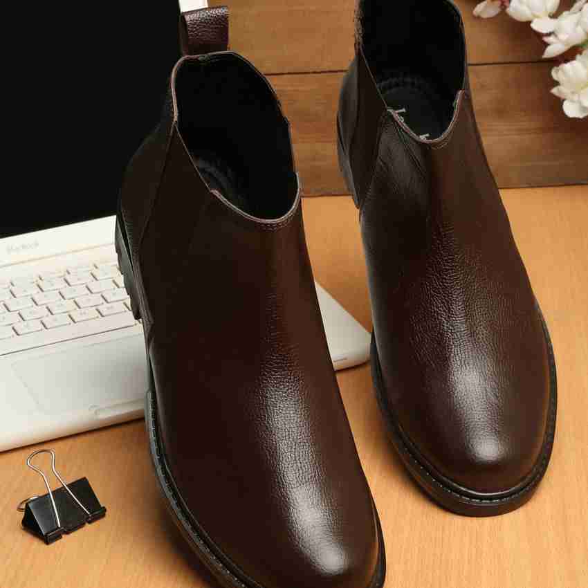 LOUIS STITCH Men s Chelsea Boots American Brown Handcrafted