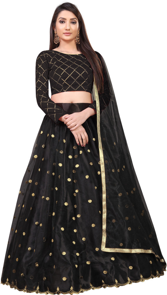 PATDOM Embroidered Semi Stitched Lehenga Choli