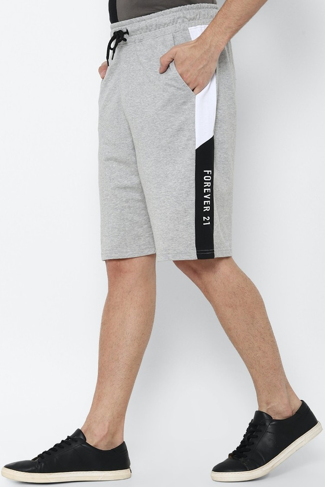 FOREVER 21 Solid Men Grey Regular Shorts Buy FOREVER 21 Solid